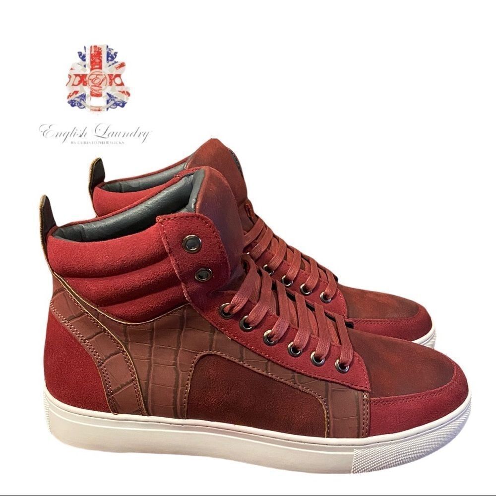 NEW English Laundry Men's "Makin" Hi-Top Tennis Shoes Sneakers with Dustbags 8